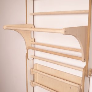 Drążek gimnastyczny do drabinki x1 - drabinka gimnastyczna do ćwiczeń z regulowanym drążkiem / Składany Pikler do wspinania