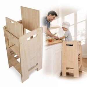Kitchen Helper - "ULTRA Safe - bez otworów" Pomocnik kuchenny dla dzieci z DWOMA zabezpieczeniami